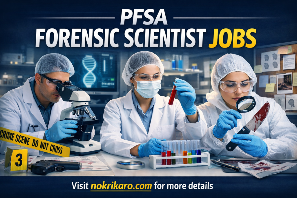 PFSA Forensic Scientist Careers 2026 – Latest Punjab Forensic Science Agency Jobs Online Apply