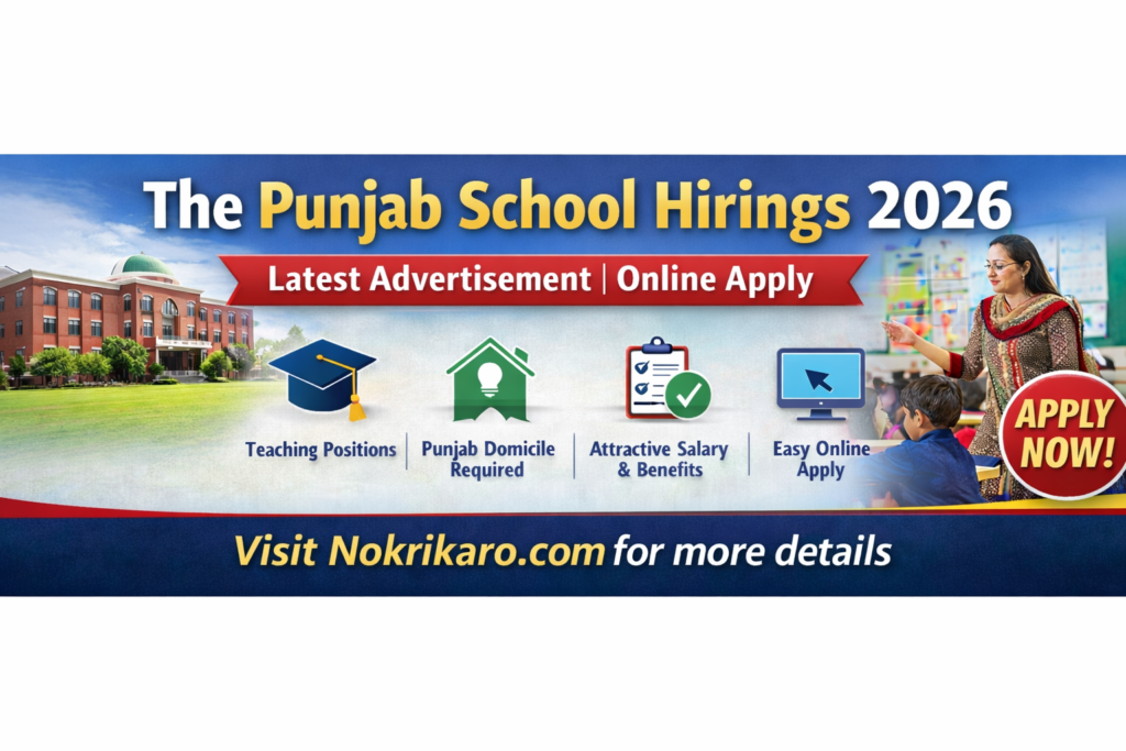 The Punjab School Hirings 2026 | Online Apply – Punjab Govt Teaching Vacancies
