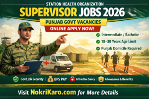 Station Health Organization Supervisor Jobs 2026 – Latest Punjab Govt Vacancies Online Apply